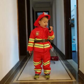 Baby Birthday Gift Children Kids Cosplay Costume Fireman Pretend Play Dress Up Firefighter Sam Work Uniform