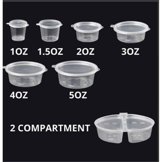 HINGED CUPS 1oz, 1.5 oz, 2oz, 3oz,4oz, 5oz & 2 compartment by 50's
