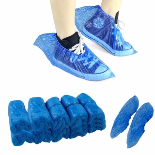 100Pcs/Set Disposable Plastic Shoe Covers Rooms Outdoors Waterproof Rain