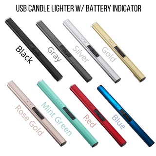Usb rechargeable windproof electric arc lighter candle lighter -flameless nontoxic w/ indicator