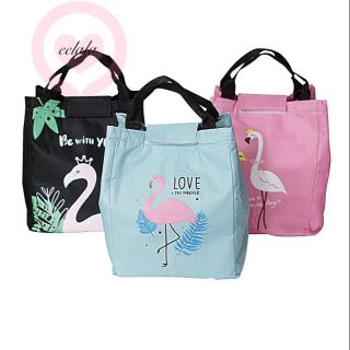 eelala_Flamingo waterproof food storage bag cold insulation lunch portable lunch bag