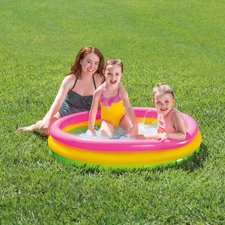 100%OriginaI INTEX Swimming Pool for Kids Rainbow Inflatable Water Thickened Family Lounge indoor (4)