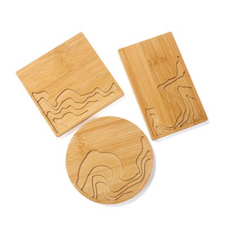 REDD DIY Mouid Natural Wood Coaster Round Square Teacup Mat Bamboo Coasters Resin Art Crafts