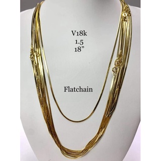 18k Saudi Gold Flat Chain necklace Pawnable