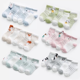 5pairs Newborn Baby Kid Toddler’s Cute Cartoon booties anklet Socks (1)