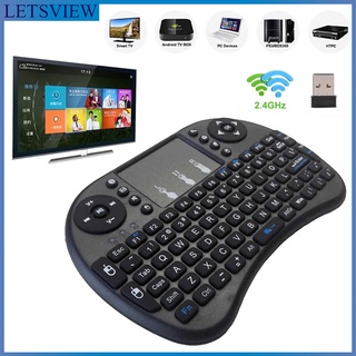 Letsview Portable Mini USB Wireless Keyboard Touchpad Air Mouse Fly Mouse Remote Control (Black)2021