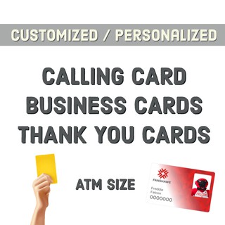 50pcs Customized/Personalized Calling Cards or Thank you Cards