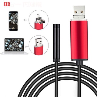{FZC}USB Endoscope Waterproof 6 LED 2M Length Camera Inspection for Android PC