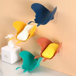 Creative Drain Soap Rack Butterfly Soap Box Perforation-free Wall Hanging Soap Box Soap Storage Rack Soap Box