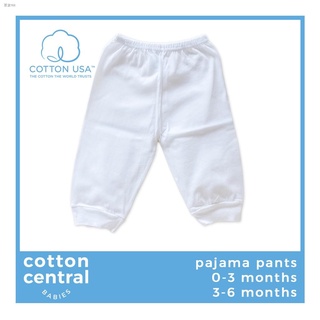 Itinatampok♨Cotton Central - 3pcs Pajama Pants Newborn Infant Boy Girl 100% Usa Baby Stuff Clothes