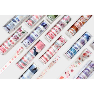 Colored life and daily floral galore washi tape 8 rolls