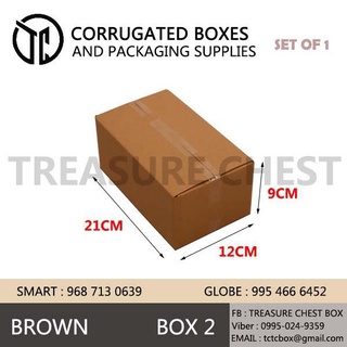 KRAFT BOXGIFT△✷ON HAND Carton box BOX2 20.5*12*9 CM corrugated cardboard box packaging Kraft Size