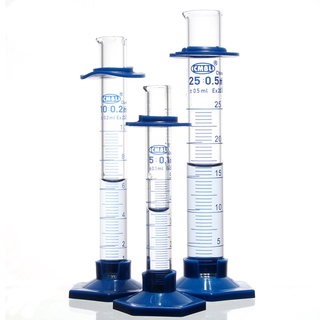 【╭p 】1000mL Measuring Cylinder with Spout and Graduation with Plastic Heagon Base Laboratory Chemist