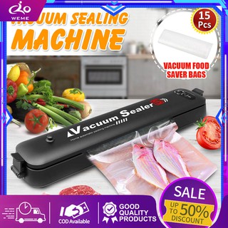 Household Food Vacuum Sealer Packaging Machine Free 10Pcs 17x25cm Bags