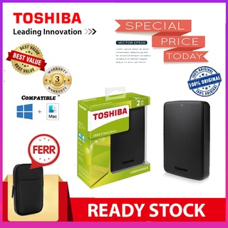 TOSHIBA 1TB 2TB 3TB 4TB External Hdd External Hard Drive 5400rpm USB3.0 Hard Disk Ready Stock Warranty 3 yers