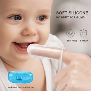 Soft Safe Baby Toothbrush Kids Silicone Finger Toothbrush Chewable tooth brush 2pcs/set toothbrush