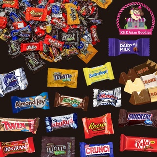 Assorted Imported Chocolates (1/2) in Mini, Small, Funsize (Kirkland / Mars / Cadbury / Nerds )