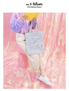 Bentoy Glittery Girly Tote Bag School Bag (6)