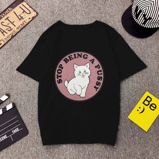 Korean Cat Couple T-Shirt Short Sleeve T-shirts Comeandbuy