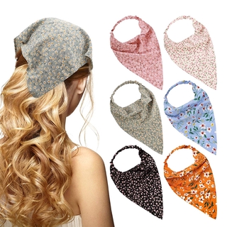 Printed Bandanas headband, elastic headband, triangle scarf and square scarf headband for women in spring