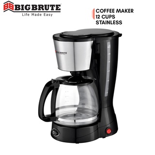 Big Brute Coffee Maker 12 cups Stainless Body Glass Carafe