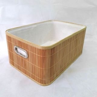 Natural Bamboo Storage Basket (High Rectangle) High Quality, Durable (1)
