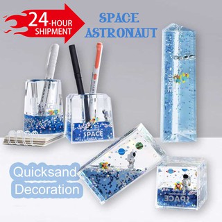 <24h delivery> W&G Creative decompression space astronaut quicksand decoration keychain ornaments (1)