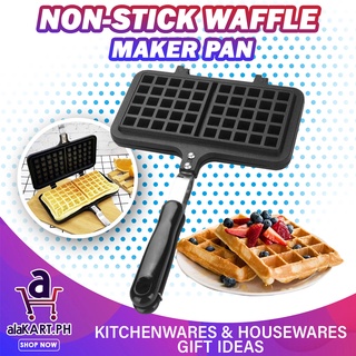 Waffle Maker Machine Non-Stick Metal Pan Cake Belgian Waffle Maker Pan Tool (Rectangle Shape)