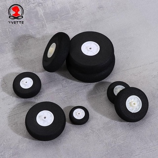 YVETTE Wholesale RC Airplane Replacement Black Wheel Hub Tail Wheels Accessories 1" - 3"Inch EVA Sponge High Quality Plane Toy Parts