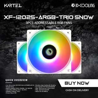 ID COOLING xF-12025-ARGB TRIO Snow Edition | IDCOOLING xF-12025-ARGB TRIO Snow Edition