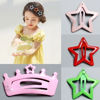 E090 COD children's hairpin, cartoon hairpin, Korean headdress, five pointed star pink hairpin