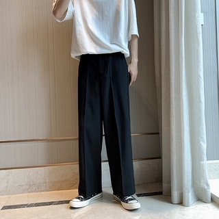 【EI KA 】M-2XL 2 Color Suit pants Korean style Summer Thin Loose All-match Straight pants