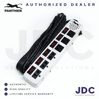 Panther PSP-0119 Extension Cord with Surge Protector, 6 Switches, 6 Outlets and 5 Meter Wire