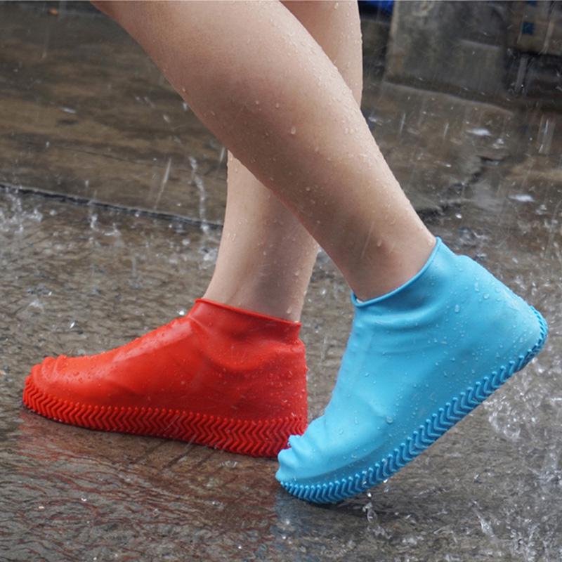 Waterproof Rainproof Shoes Copper Rain Boots Silicone Reusable Non-slip Washable Wear-Resistant (3)