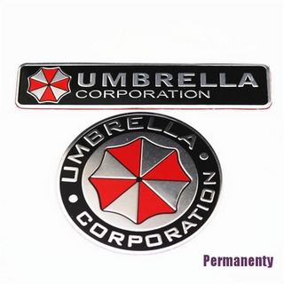 Permanenty❁❁3D Aluminum Alloy Umbrella Corporation Resident Evil Decals Decorations Badge