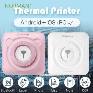 NORMAN1 For Android IOS Photo Printer Portable Pocket Mini Printers Wireless Bluetooth Mini Handheld Mobile Phone Thermal Picture Printing/Multicolor