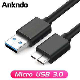 【Local Stock】Ankndo USB 3.0 Micro B Data Cable Male A To Micro B USB Cable For Hard Drive Disk