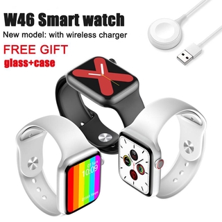 W46 Smartwatch Men's Women's Heart Rate Monitor Blood Pressure Smartwatch Bluetooth 5.0 Music ECG Wireless Charging Smart Watch vs W26 W16