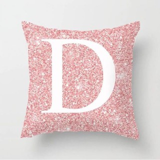 Home Plus Decor Pink Orange Letter Printed Pillow case Cover Throw Pillow Sofa Bed 18x18 INCHES (8)