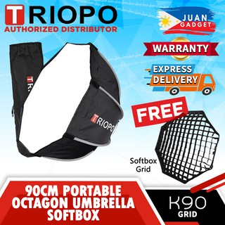 Triopo 90cm Photo Portable Bowens Mount Softbox w/ Honeycomb Grid K90 Octagon Umbrella Outdoor Soft