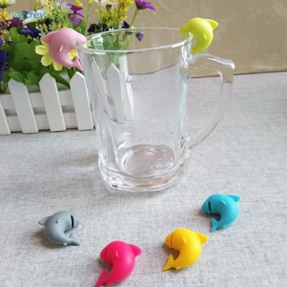 VA Wine Glass Markers Set of 18 Dolphin Pineapple Bird Silicone Drink Glass Charms