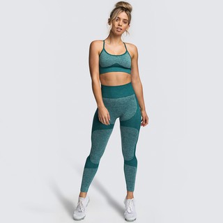 Quick Dry Yoga Vest Set Running Seamless Fitness Bra Set (2)