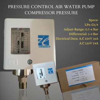 Pressure Control Switch Air Water Pump Compressor Pressure