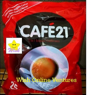 CAFE21 2in1 Instant Coffeemix Unsweetened Original and Low Fat (Bag of 25s and 22s)
