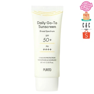 PURITO Daily Go To Sunscreen Broad Spectrum SPF50+ 60ml EXP 09.2024 | UVA UVB Protection