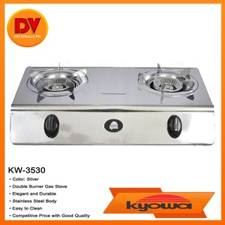 KYOWA KW-3530 Double Burner Gas Stove-Stainless Steel Body