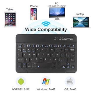 Wireless BT Keyboard Three-system Universal Colorful Rechargeable Bluetooth Keyboard Mobile