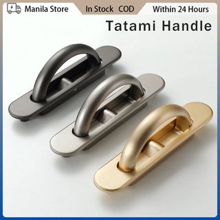 Hidden Handles 180 Rotating Zinc Alloy Recessed Flush Pull Cover Tatami Floor Cabinet Door Handle