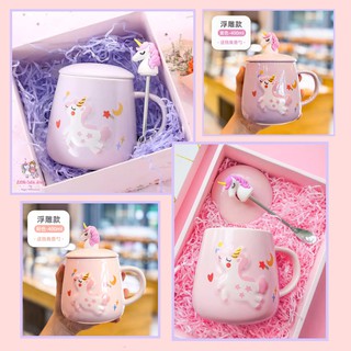 Unicorn embossed Mug Set high quality ceramic perfect for gift