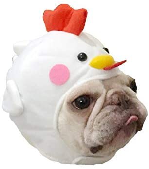 Y4-Pet Headdress Pet Hat Funny Chicken Head Shape Dog Headgear Pet Costume Pet Supplies high quality